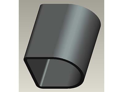 D shaped steel tube